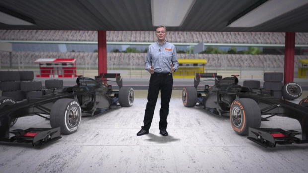 Measuring F1 tyre wear
