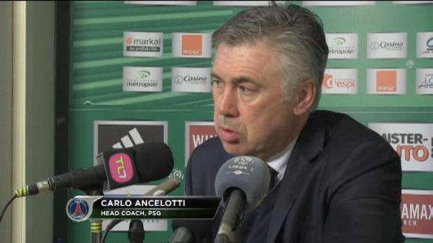 PSG - Ancelotti : 'Un tr�s bon point de gagn�'